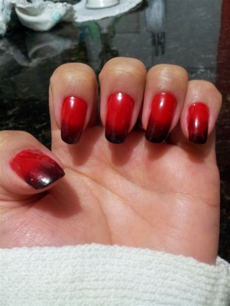 Unhas Degrade Vermelho E Preto - Meu Talento: UNHAS DEGRADÊ PRETO E VERMELHO