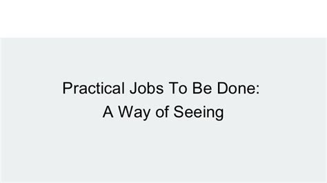 Practical JTBD