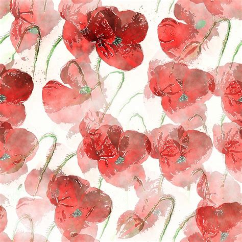 Download Poppies, Pattern, Watercolor. Royalty-Free Stock Illustration ...