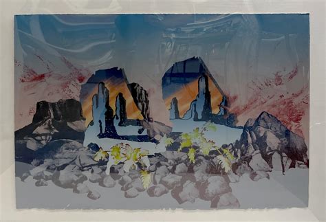 At Auction: Kent Lovelace Desert Scene Lithograph, 1979