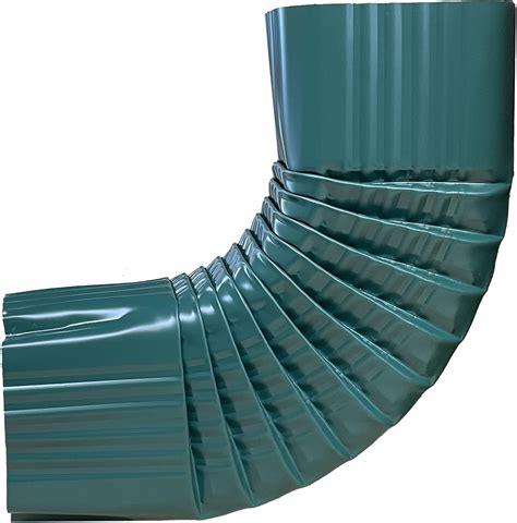 90 Degree Aluminum Downspout Gutter Elbow B, 3x4 Inches, Grecian Green
