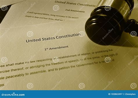 First Amendment text stock image. Image of democracy - 103863497