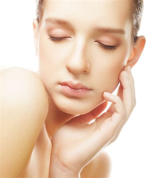 beautiful woman face stock photo image  wellness adult