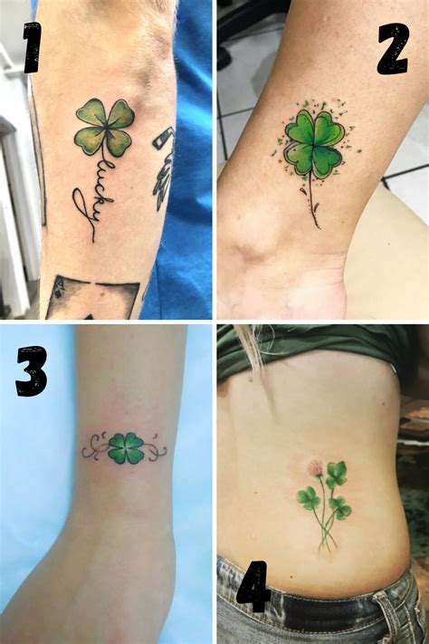 Four Leaf Clover Tattoo Meaning - Printable Calendars AT A GLANCE