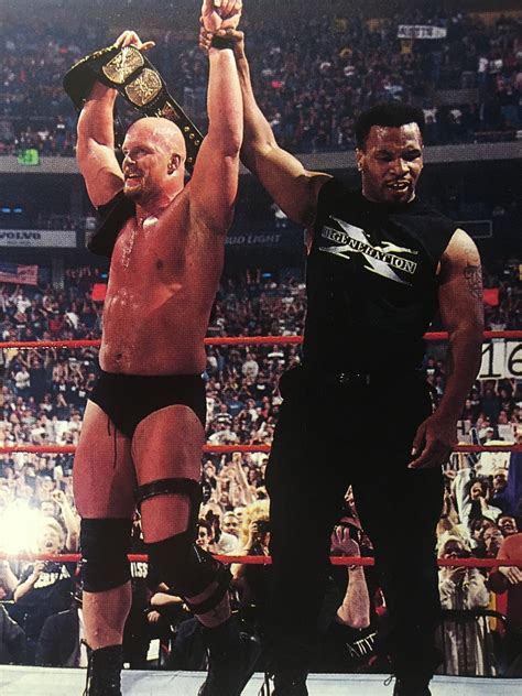 Shitloads Of Wrestling — Mike Tyson raises the hand of new WWF Champion...