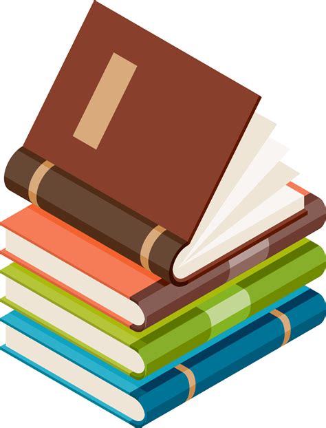 book stack flat color 18923243 PNG