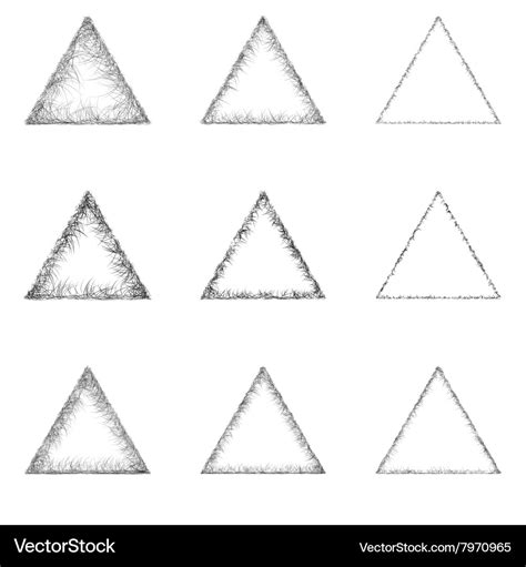 triangular shape set royalty  vector image