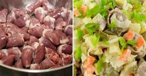 Вкусна и евтина салата с пилешки сърца: Най-добро решение за бърза ...
