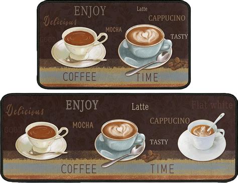 Amazon.com: JWXCBIM Coffee Kitchen Rug 2 Piece Set, Farmhouse Style