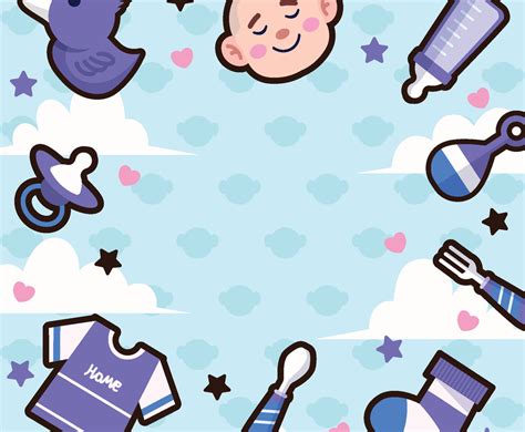cute born day background vector art graphics freevectorcom