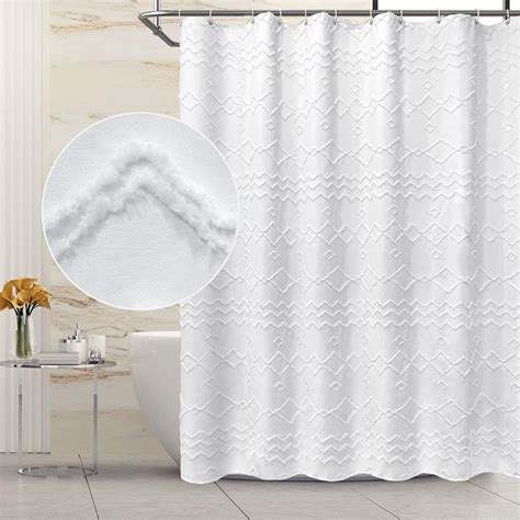 Amazon.com: Seasonwood 78 inch Shower Curtain White Boho Farmhouse
