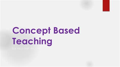 concept based teaching powerpoint