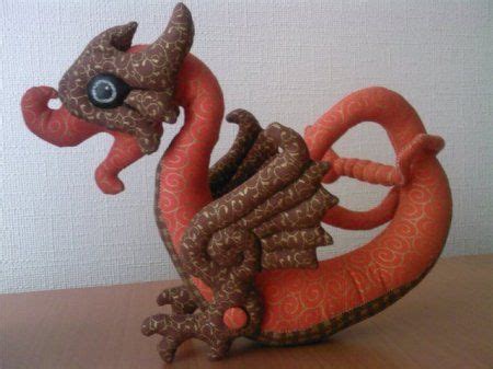 Кукла дракон. Выкройка игрушки дракона.