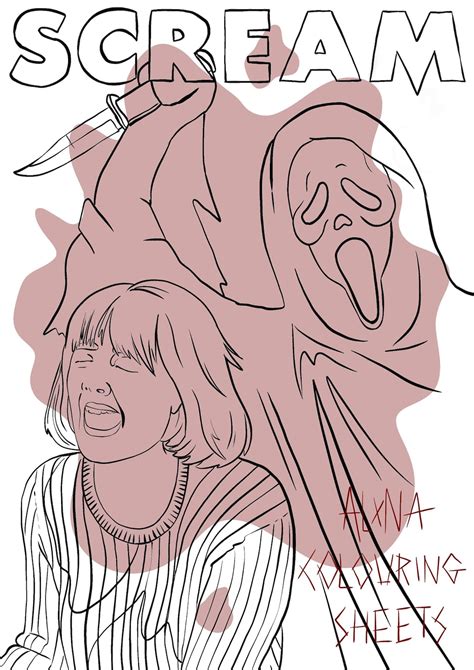 Scream Ghostface Hoja para colorear PDF DESCARGABLE - Etsy España