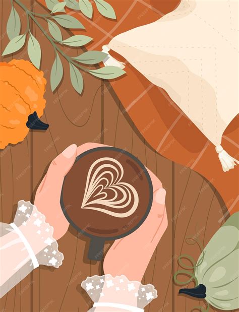 Premium Vector | Cozy autumn lifestyle poster vector concept