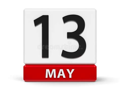 Cubes calendar 13th May stock illustration. Illustration of home ...