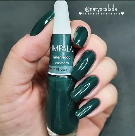 Esmaltes Verdes Da Impala - Esmalte Impala Imensidão cremoso - A cor da Moda 7,5ml | Unhas verdes ...