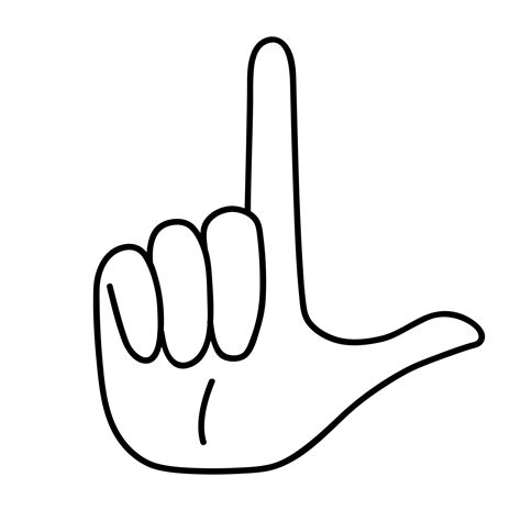 loser hand sign vector - Download Free Vectors, Clipart Graphics ...