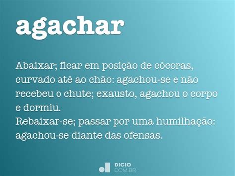 Como Se Escreve Agachar