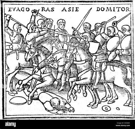 Alexander the Great and His Army or Troops in a Battle Scene Conquering ...