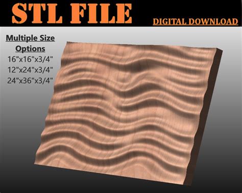 3D STL File for Cnc Router, Wall Art STL File for CNC Routing, Rendering of Wall Art, Abstract ...