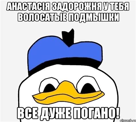 анастасія задорожня у тебя волосатые подмышки все дуже погано!, Мем ...