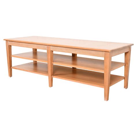 Swedish Modern Three-Tier Maple Coffee Table For Sale at 1stDibs