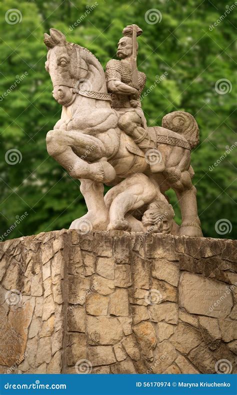 Monument To Prince Svyatoslav in Kyiv, Ukraine. Stock Photo - Image of ...