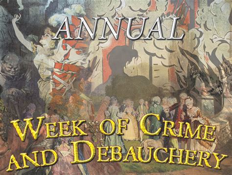 2022 Annual Week of Crime and Debauchery (video game suggestions please