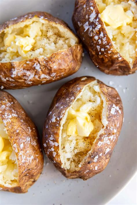 baked potato recipe fluffy  crispy skin kristine  kitchen