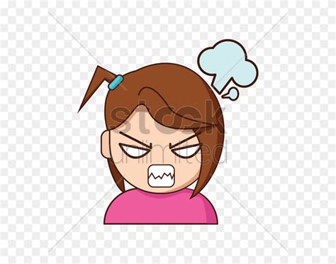 Злое Лицо Девушки Векторное Изображение - Злое Лицо Png - FlyClipart