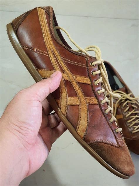 ONITSUKA Tiger Brown Leather Sneakers on Carousell