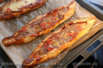 Турецкая лепешка пиде с фаршем (Kiymali Pide). Рецепт с фото