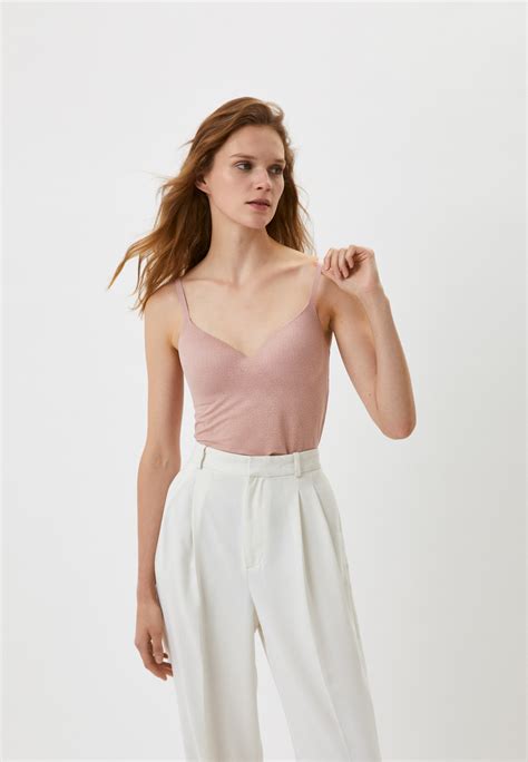 Майка UNIQLO бесшовная с бра, цвет: розовый, RTLABW767201 — купить в ...