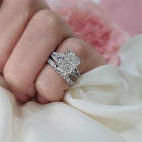 3 Carat Radiant Diamond Engagement Ring, 3CT Radiant Cut Engagement ...