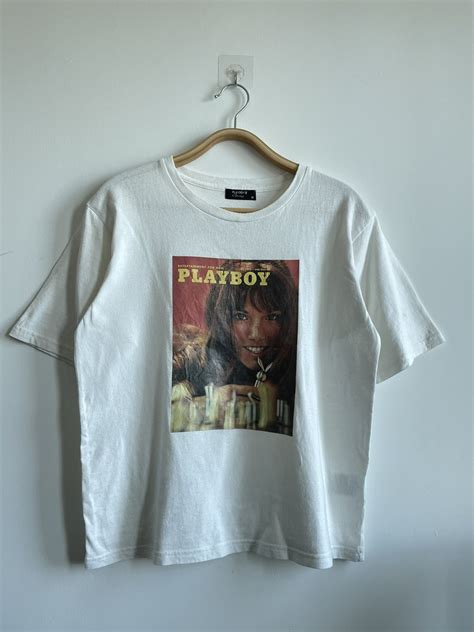 Playboy PLAYBOY MAGAZINE COVER WHITE SHIRT | Grailed