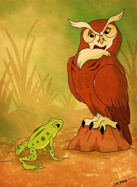 Frog and Owl by SlayerSyrena on DeviantArt