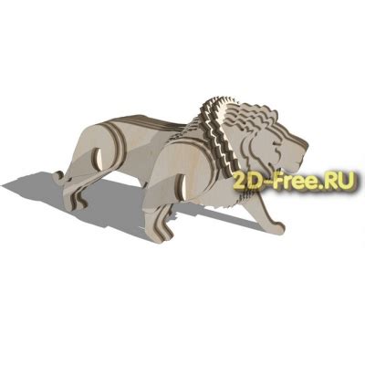 Лев макет dxf файл