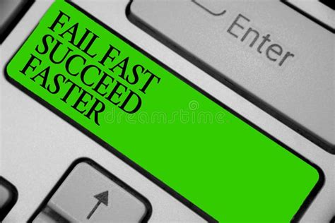 conceptual hand writing showing fail fast succeed faster business