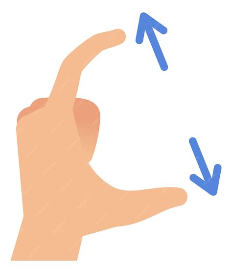 Premium Vector | Two fingers touch screen zoom in gesture