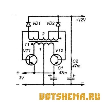 Схема преобразователя напряжения 12V » Вот схема! - Электронные схемы