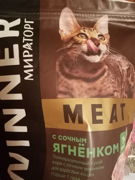Корм для кошек МИРАТОРГ Winner meat с ягненком | отзывы