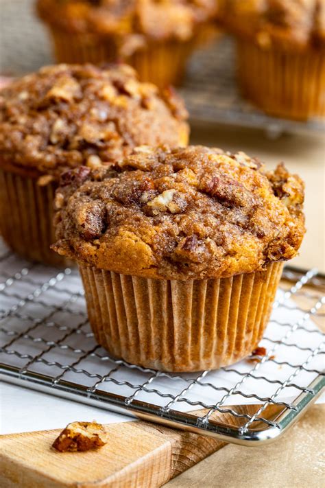 Sweet Potato Muffins with Pecan Streusel - Bakes by Brown Sugar