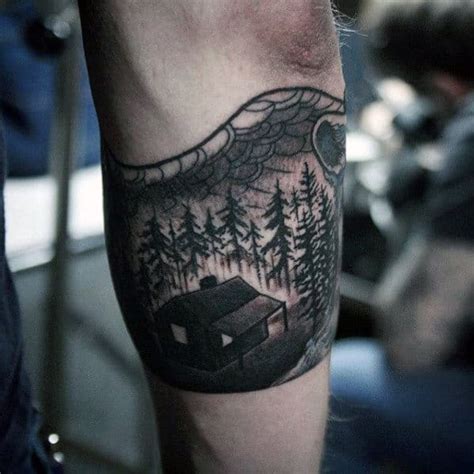 40 Log Cabin Tattoo Designs for Men [2023 Inspiration Guide]