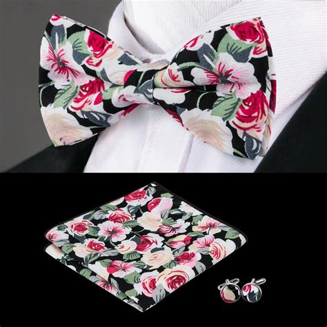 Aliexpress.com : Buy F 687 Hi Tie Floral Style Mens Bowtie Set Autumn Design Bow Tie ...