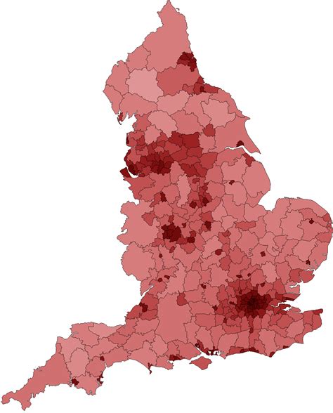 England Population Density Map