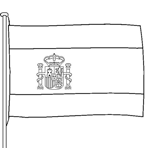 page de coloriage du drapeau espagnol - Observer