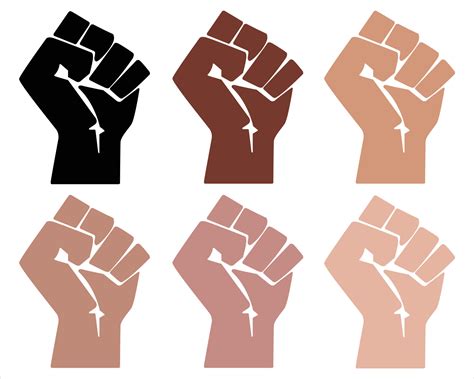 black lives matter hand symbol vector illustration blm hand sign