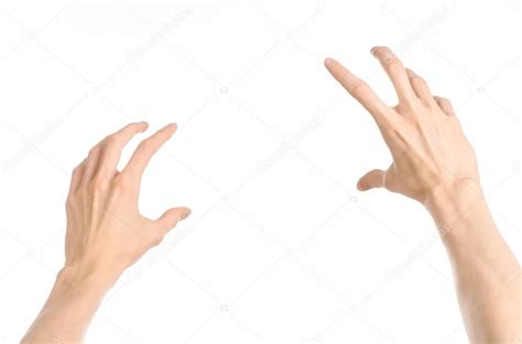 gestures topic human hand gestures showing  person view isolated