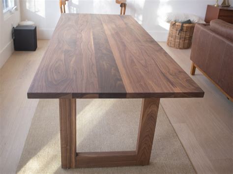 mid century modern walnut dining table custom large danish table etsy